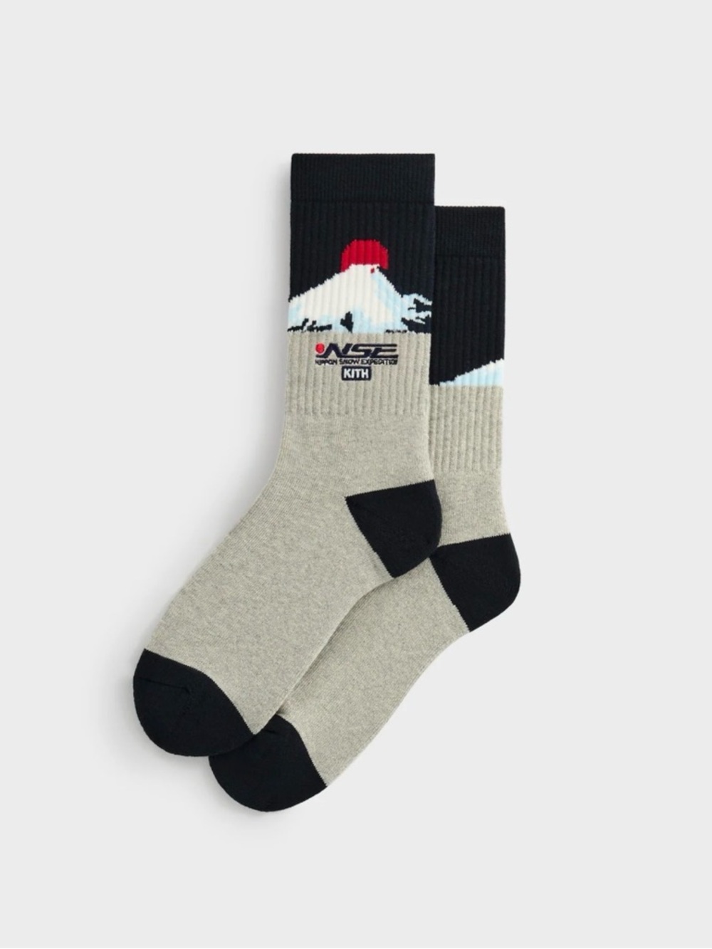Kith x Columbia NSE Mountain Socks in Nocturnal Embroidered Logo Sock FW25